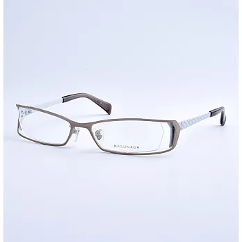 MASUNAGA 百年工藝 日系方框平光眼鏡 MA3214-53-12銀
