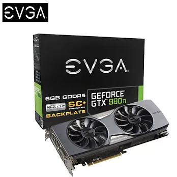 EVGA 艾維克 GTX980Ti 6GB SC + ACX 2.0 BP (06G-P4-4995-KR)