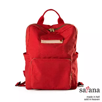 satana - 好動生活 極簡輕便摺疊後背包 - 中國紅