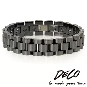 DECO X MASSA-G【爵黑風範】頂級陶瓷手環寬版