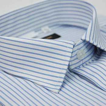 【金安德森】白底藍色條紋短袖襯衫15白底藍色
