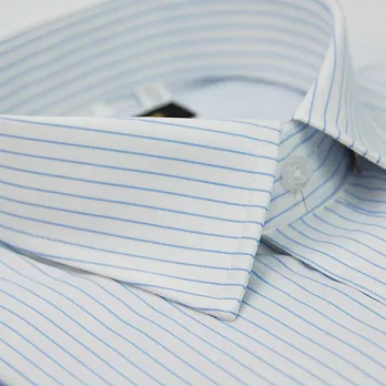 【金安德森】白底藍色細條紋短袖襯衫15白底藍色