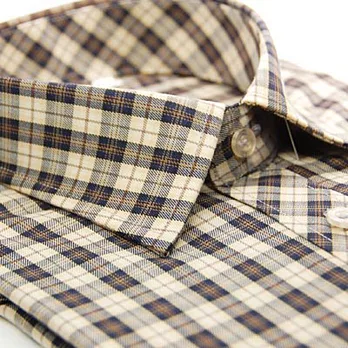 【金安德森】經典卡其色小格紋窄版短袖襯衫15卡其色