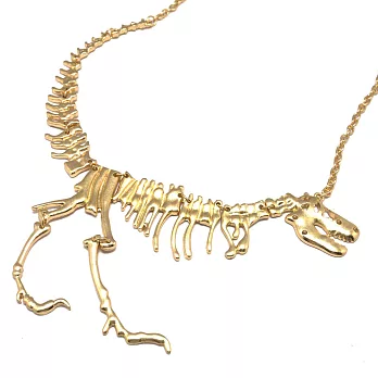 英國 Natkiel 項鍊 - 前衛恐龍骨造型項鍊 (金)
