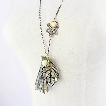 英國NATKIEL-大自然葉片混搭造型項鍊