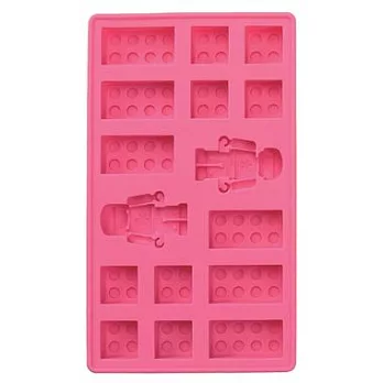 【UH】diablock - 可愛積木造型製冰盒(四色可選) - 粉紅色