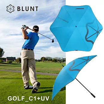 【紐西蘭BLUNT 保蘭特】抗強風 防反傘 超輕量高爾夫球傘完全抗UV GOLF_C1+UV (風格藍)藍色