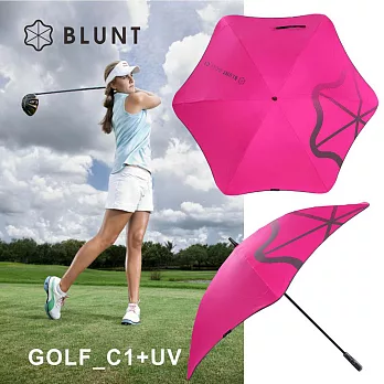 【紐西蘭BLUNT 保蘭特】抗強風 防反傘 超輕量高爾夫球傘完全抗UV GOLF_C1+UV (艷桃紅)桃紅色