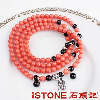 石頭記 智慧圓滿珊瑚平安珠-黑(任選三款)無鯉魚