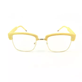 英國Natkiel-復古可愛感半框三色鏡腳平光眼鏡