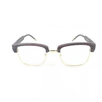 英國Natkiel-復古可愛感半框三色鏡腳平光眼鏡