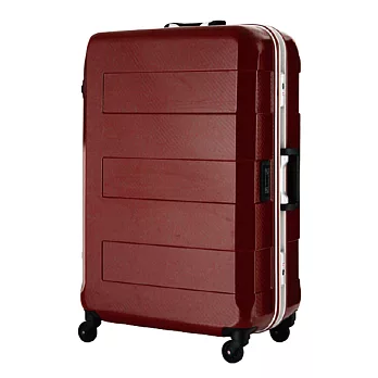 日本 LEGEND WALKER 6021-64-26吋 PC材質超輕量行李箱26吋銀紅