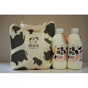 鮮乳坊小農直送x豐樂牧場國產鮮乳2瓶裝＋有機棉品牌袋
