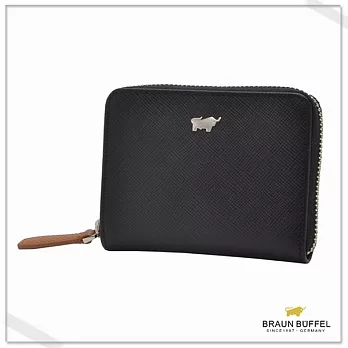 【BRAUN BUFFEL‧德國小金牛】 - 庫爾奇系列零錢包- 黑色