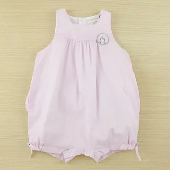 【愛的世界】清涼格紋衣連褲-台灣製-80淺粉色