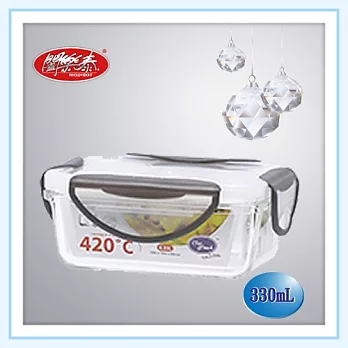 《闔樂泰》酷鮮玻璃微烤烹煮保鮮盒(長方型-330ml)