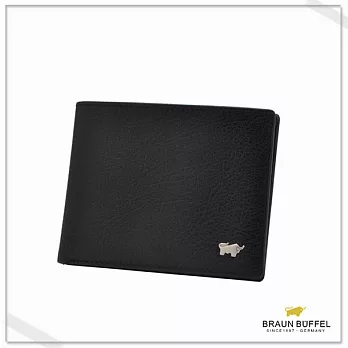 【 BRAUN BUFFEL‧德國小金牛】 - 劍士系列八卡短夾- 黑色