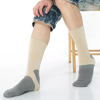 【KEROPPA】萊卡竹炭無痕寬口1/2短襪*2雙(男襪)C90003-卡其2雙C90003卡其