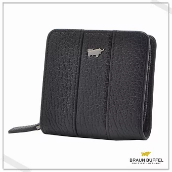 【BRAUN BUFFEL‧德國小金牛】 - 那不勒斯系列零錢包- 經典黑