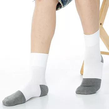 【KEROPPA】可諾帕竹炭無痕寬口襪x2雙(男襪)C90004-白色2雙C90004白色