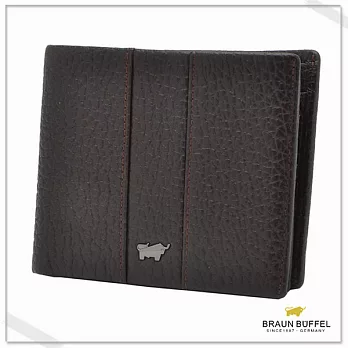 【BRAUN BUFFEL‧德國小金牛】 - 那不勒斯系列8卡可翻式零錢短夾- 沉穩咖