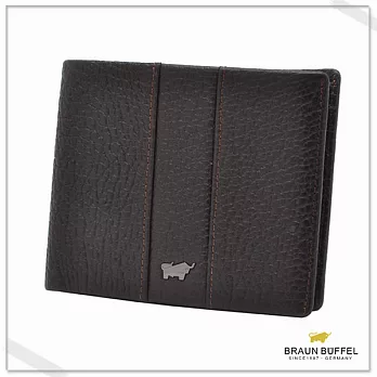 【BRAUN BUFFEL‧德國小金牛】 - 那不勒斯系列12卡可翻式短夾- 沉穩咖