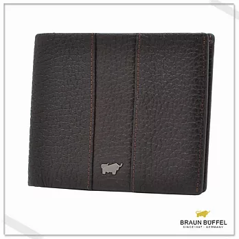 【BRAUN BUFFEL‧德國小金牛】 - 那不勒斯系列5卡透明窗短夾- 沉穩咖