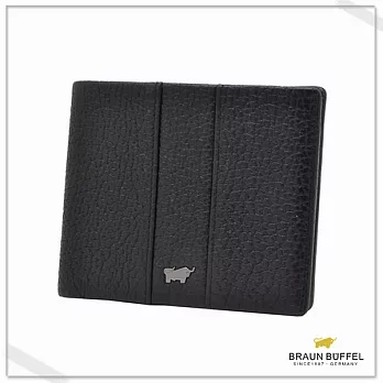 【BRAUN BUFFEL‧德國小金牛】 - 那不勒斯系列5卡透明窗短夾-經典黑