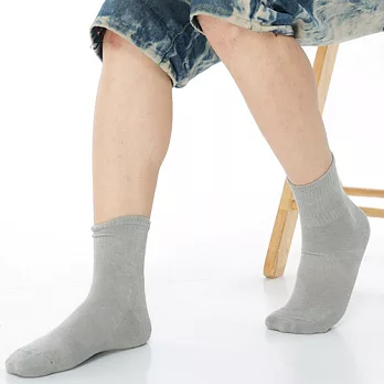 【KEROPPA】可諾帕1/2竹碳運動氣墊男襪x3雙C90011-灰色3雙C90011灰色