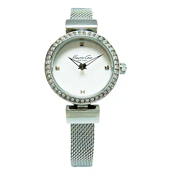 Kenneth Cole 米蘭晶鑽時尚秀女性優質腕錶-銀-KC10022303