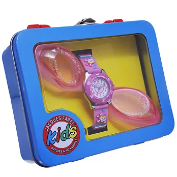Jacques Farel Kids 潛水探險童錶禮盒組-粉紅/29mm