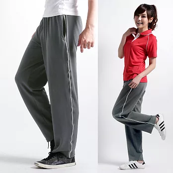 【遊遍天下】MIT男女款抗UV超涼爽休閒速乾長褲(P048)M灰色