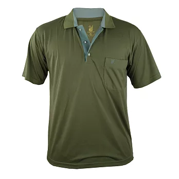 【遊遍天下】MIT台灣製男款抗UV吸濕排汗機能POLO衫(S072)M灰綠