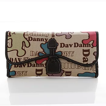 【DAV DANNY 大衛丹尼】餅乾熊系列-可愛維尼小熊雙扣式長夾-1004