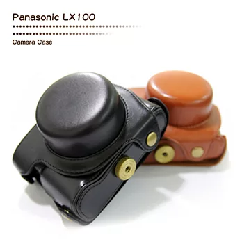 SPLASH 手工皮套 For Panasonic LX100 定焦鏡 (兩件式)棕