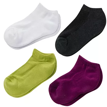 【KEROPPA】可諾帕細針毛巾底氣墊超短襪x綜合4雙(男女適用)C91005-AAA綜合4雙C91005