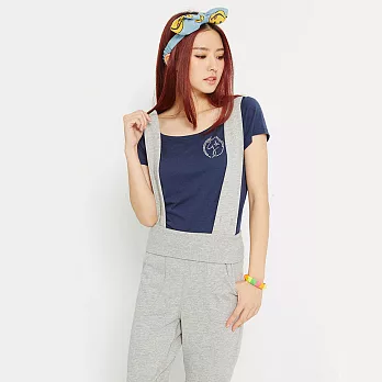 【TOP GIRL】俏皮休閒吊帶褲-共二色S灰色