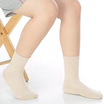 【KEROPPA】可諾帕3~6歲學童專用毛巾底止滑短襪x3雙(男女適用)C93001卡其3雙C93001卡其