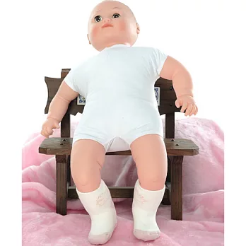 【KEROPPA】可諾帕MIT0~6個月嬰兒厚底止滑短襪x3雙(白配紅)95001-B白配紅95001B