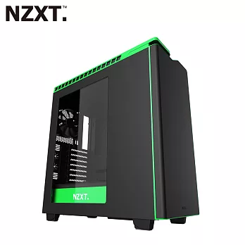 NZXT H440 靜音系列 電腦機殼(黑綠)黑綠