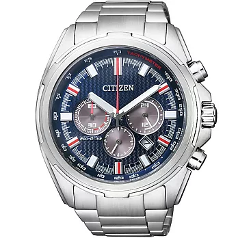 CITIZEN 航空激戰光動能計時優質腕錶-藍-CA4220-55L