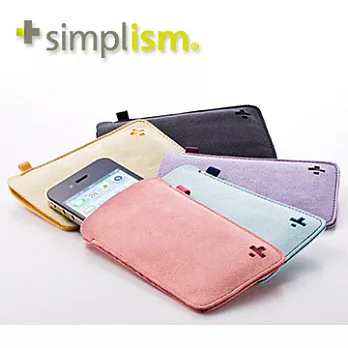 日本品牌 Simplism iPhone 4/4S 專用超細纖維保護套 -藍色