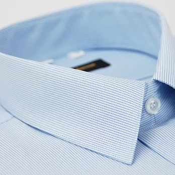 【金安德森】藍底深藍細紋仿絲質短袖襯衫15深藍