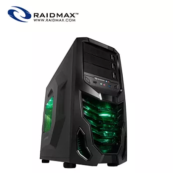 Raidmax COBRA 502 電腦機殼(黑綠)黑綠