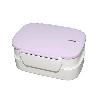 [TAKENAKA BENTO BOX] 粉彩扣環雙層便當盒-薰衣草色