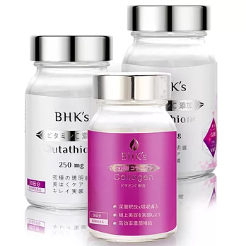 BHK’s－元氣加強款 GSH穀胱甘太(2瓶入)+膠原蛋白錠