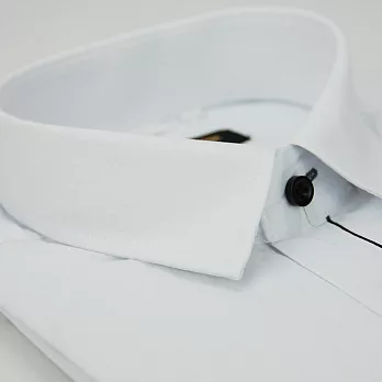 【金安德森】白色細格布變化門襟窄版短袖襯衫15.5白色