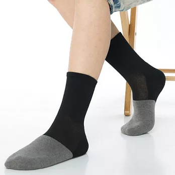 【KEROPPA】可諾帕寬口竹碳運動襪x3雙(男女適用)C98003黑配灰色C98003黑配灰色