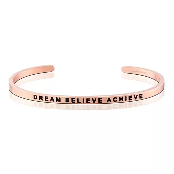 MANTRABAND 美國悄悄話手環 Dream Believe Achieve 玫瑰金