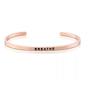 MANTRABAND 美國悄悄話手環 Breathe 慢慢呼吸 玫瑰金